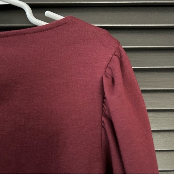 Zara Kids Burgundy Long Sleeve Dress,Trending Color for Fall, Size 11/12 - Picture 8 of 9
